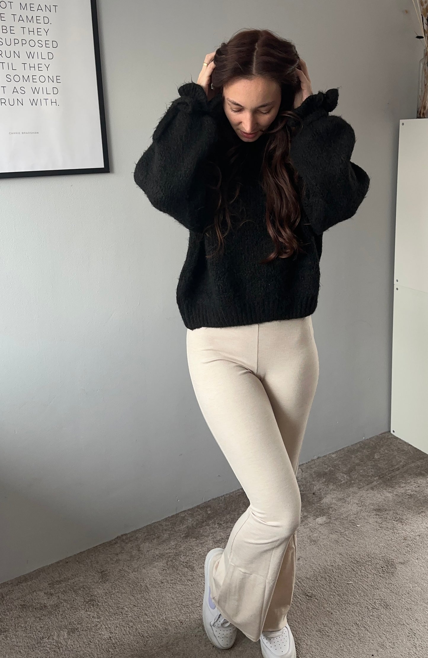 Comfy knit strik zwart