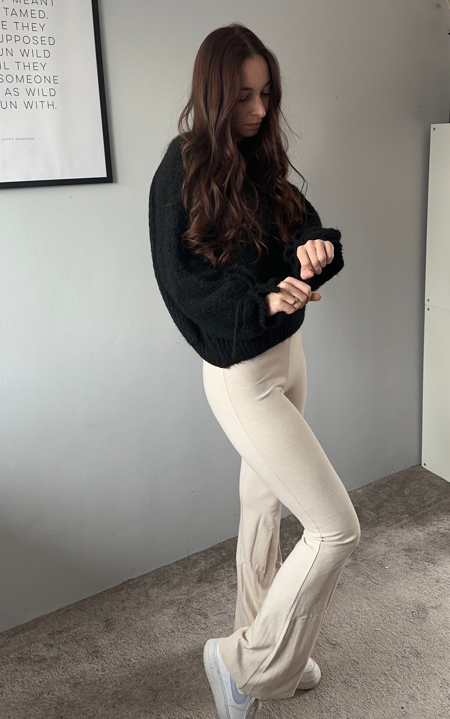 Comfy knit strik zwart