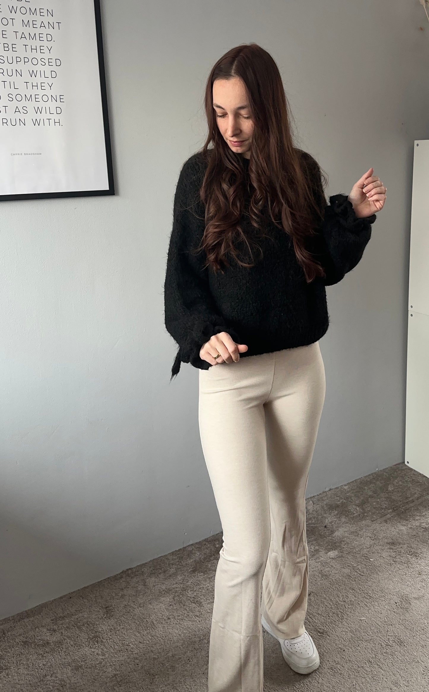 Comfy knit strik zwart
